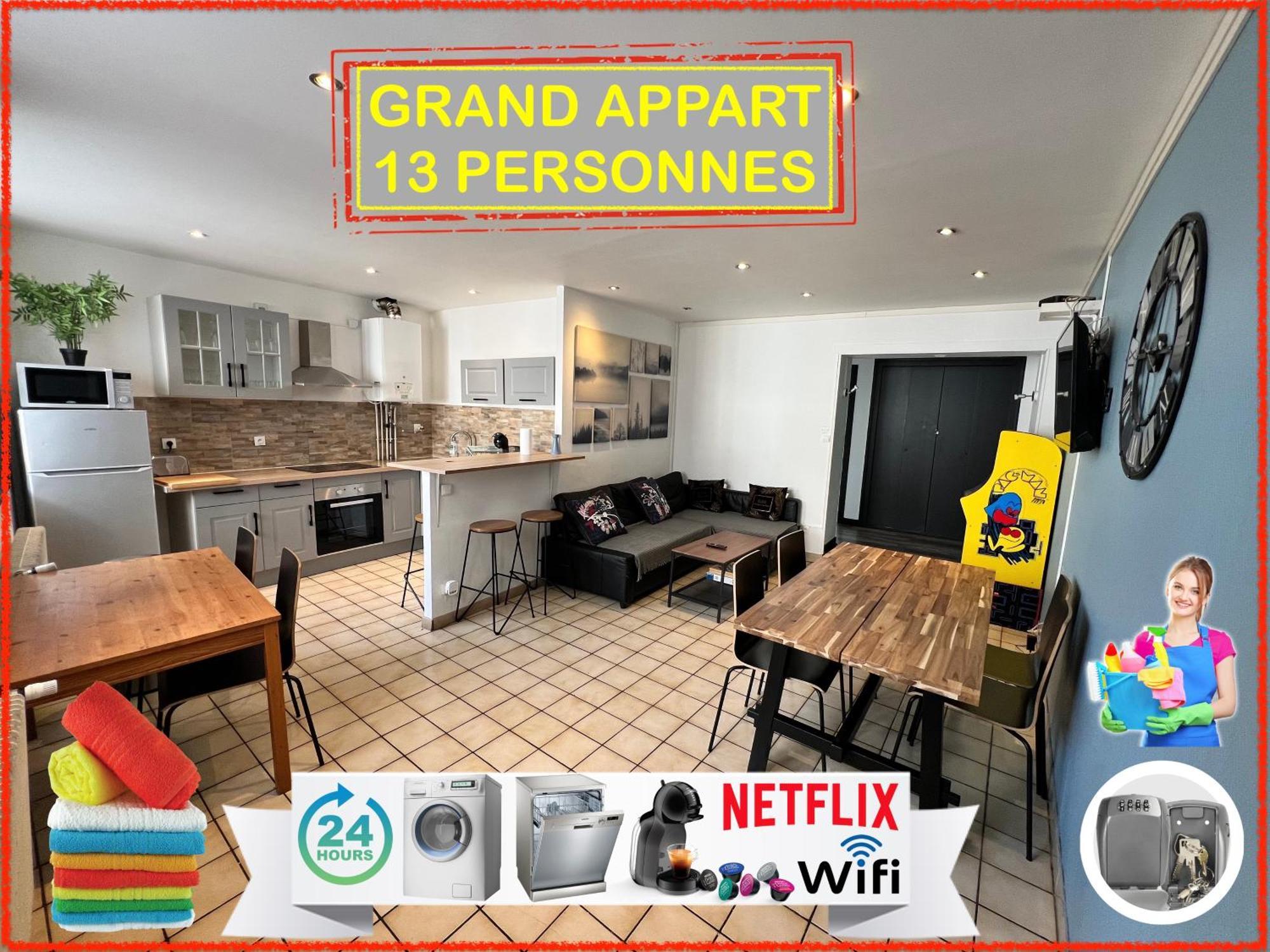 09 Chic & Cosy Grand Appart 4 Pieces 75M2 Hypercentre Wifi Smart Tv Netflix Saint-Etienne  Ngoại thất bức ảnh